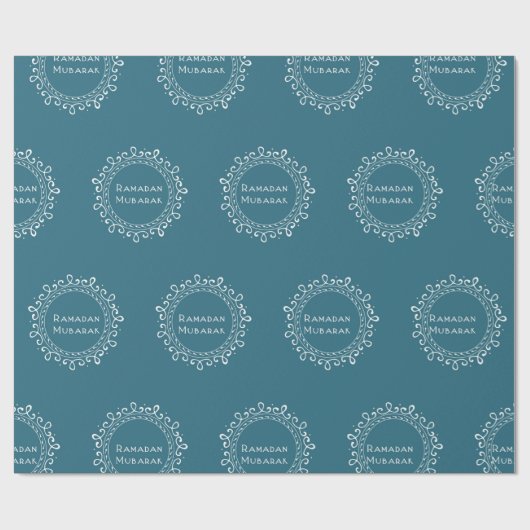 Aquamarines Geschenk-Verpackungs-Papier Ramadans Geschenkpapier (Flach)
