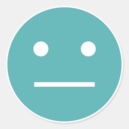 Aquamarines Gesicht Emoji Runder Aufkleber (Vorderseite)