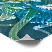 Aquamarines Glas Poster (Ecke)