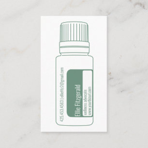 Aquamarines Gleichgewicht Blaue Essbare Ölflasche Visitenkarte