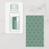 Aquamarines Gleichgewicht Blaue Essbare Ölflasche Visitenkarte (Vorne/Hinten)