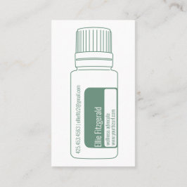 Aquamarines Gleichgewicht Blaue Essbare Ölflasche Visitenkarte