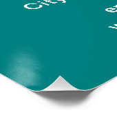 Aquamarines Glossy Poster für die Markenbezeichnun (Ecke)