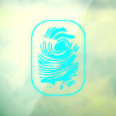 Aquamarines Glows Fingerprint Window Cloning Fensteraufkleber (Blatt 3)