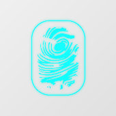 Aquamarines Glows Fingerprint Window Cloning Fensteraufkleber (Blatt)