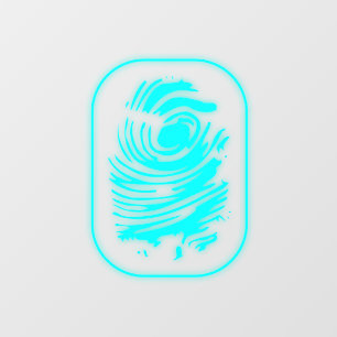 Aquamarines Glows Fingerprint Window Cloning Fensteraufkleber
