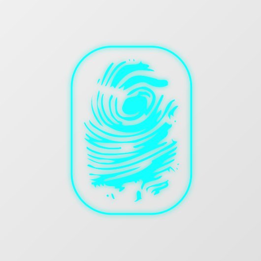 Aquamarines Glows Fingerprint Window Cloning Fensteraufkleber (Blatt)