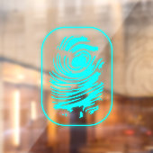 Aquamarines Glows Fingerprint Window Cloning Fensteraufkleber (Blatt 2)