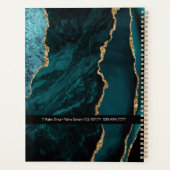 Aquamarines Gold Black Agate, Ihr Logo/Firmenname/ Planer (Rückseite)