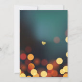 Aquamarines Gold Bokeh Lights Mittagessen Bubbly B Einladung (Rückseite)