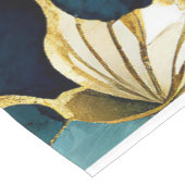 Aquamarines Gold der japanischen Flora Kurzer Tischläufer (Ecke)