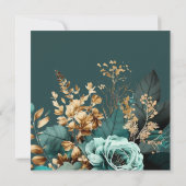 Aquamarines Gold Luxury Floral Brautparty (Rückseite)