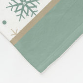 Aquamarines Gold Snowflake Muster Fleece Blankon (Ecke)