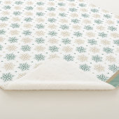 Aquamarines Gold Snowflake Muster Sherpadecke (3/4)
