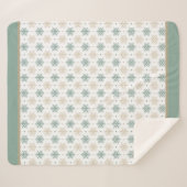 Aquamarines Gold Snowflake Muster Sherpadecke (Vorderseite (Horizontal))