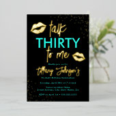 Aquamarines Gold spricht dreißig zu mir Leopard 30 Folieneinladung (Stehend vorne)