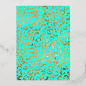 Aquamarines Gold spricht dreißig zu mir Leopard 30 Folieneinladung (Rückseite)