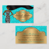 Aquamarines Goldafrikanischer amerikanischer Visitenkarte (Vorne/Hinten)