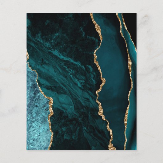 Aquamarines Goldbuchmenü (Rückseite)