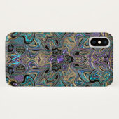 Aquamarines Goldlila Mandala-Monogramm iPhone X Case-Mate iPhone Hülle (Rückseite (Horizontal))