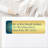 Aquamarines, goldverschachteltes Scrollenschild Rü (Insitu)