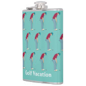 Aquamarines Golfthema Flachmann (Links)