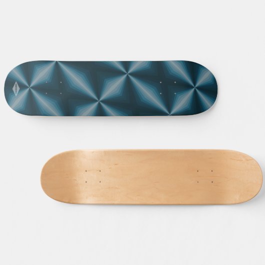 Aquamarines Gradient Burst HAMbWG Skateboard (Horizontal)