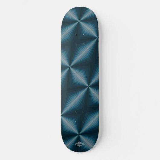Aquamarines Gradient Burst HAMbWG Skateboard (Vorderseite)