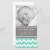 Aquamarines Grau danken Ihnen Dankeskarte (Vorne/Hinten)