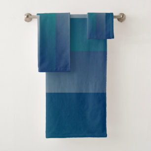 Aquamarines Grau der Marine Badhandtuch Set