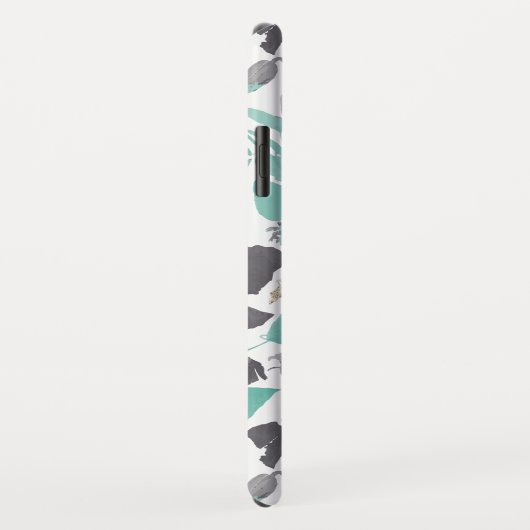 Aquamarines, grau gestrichenes Wasser Clematis Vin Case-Mate iPhone Hülle (Hinten/Rechts)