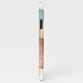 Aquamarines graues blaues Beige Rost Abstraktes Ku iPhone Hülle (Rechte Seite)