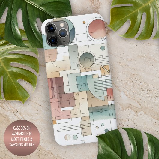 Aquamarines graues blaues Beige Rost Abstraktes Ku iPhone Hülle