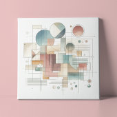 Aquamarines graues blaues Beige Rost Abstraktes Ku Leinwanddruck