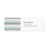 Aquamarines graues geometrisches Aztekastenmuster (Vorne)