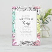 Aquamarines graues tropisches Leaf Leere Nest Part Einladung (Stehend Vorderseite)