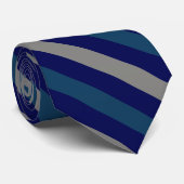 Aquamarines, graues und navy Diagonal Stripe Muste Krawatte (Gerollt)