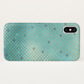 Aquamarines Green Aqua Mermaid Scales Muster Case-Mate iPhone Hülle (Rückseite (Horizontal))
