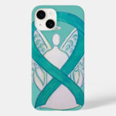 Aquamarines Green Awareness Ribbon Angel iPhone Fa Case-Mate iPhone Hülle (Rückseite)