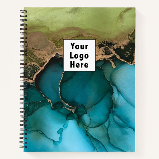 Aquamarines Green Black Gold-Logo-Journal Notizblock (Vorderseite)