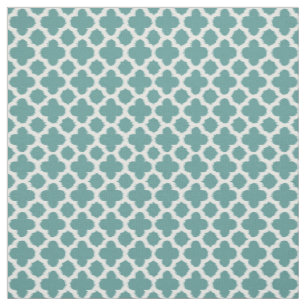 Aquamarines Green Blue White Ikat Quatrefolienmust Stoff