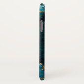 Aquamarines Green Glitzer Agate Gemstone Monogram Case-Mate iPhone Hülle (Hinten/Rechts)