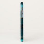 Aquamarines Green Glitzer Agate Gemstone Monogram Case-Mate iPhone Hülle (Hinten/Links)