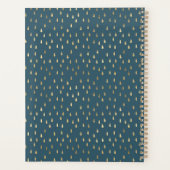 Aquamarines Green Gold Raindrop Modernes Trendmono Planer (Rückseite)