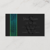 Aquamarines Green Gradient Schlange Muster mit Mon Visitenkarte (Rückseite)