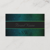 Aquamarines Green Gradient Schlange Muster mit Mon Visitenkarte (Vorderseite)