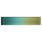 Aquamarines Green Ombre Gradient Blur Abstract Des Namensplakette (Vorderseite)
