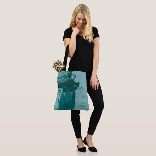 Aquamarines Green Paint Spritzer Party Geschenk Tasche (Am Model)