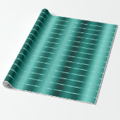 Aquamarines Green Ribbon Bow Brautparty Geschenkpapier (Ungerollt)