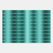 Aquamarines Green Ribbon Bow Brautparty Geschenkpapier Set (Vorderseite 3)